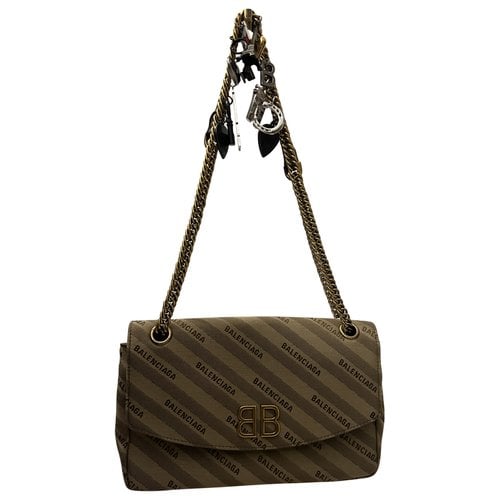 Pre-owned Balenciaga Bb Chain Handbag In Brown