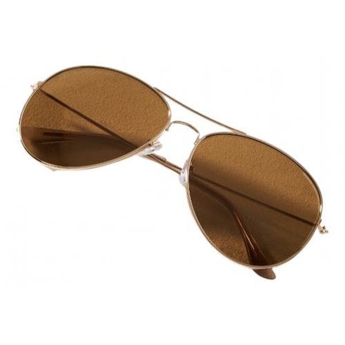 Pre-owned Anthropologie Aviator Sunglasses In Gold