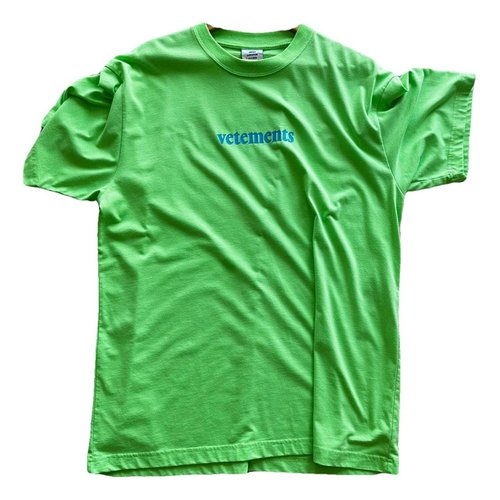 Pre-owned Vetements T-shirt In Green
