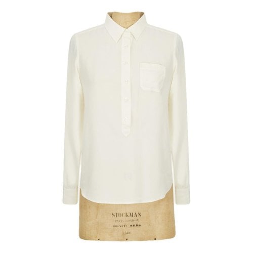 Pre-owned Equipment Silk Shirt In White