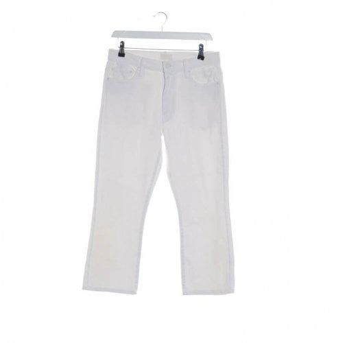 Pre-owned Mother Mboyfriend Jeans In White