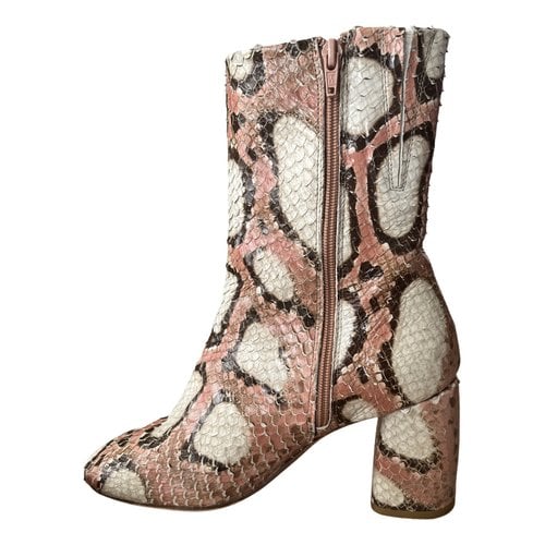 Pre-owned Miista Leather Boots In Pink