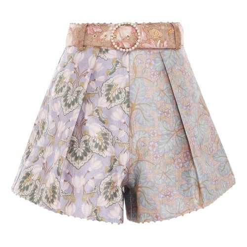 Pre-owned Zimmermann Silk Shorts In Multicolour