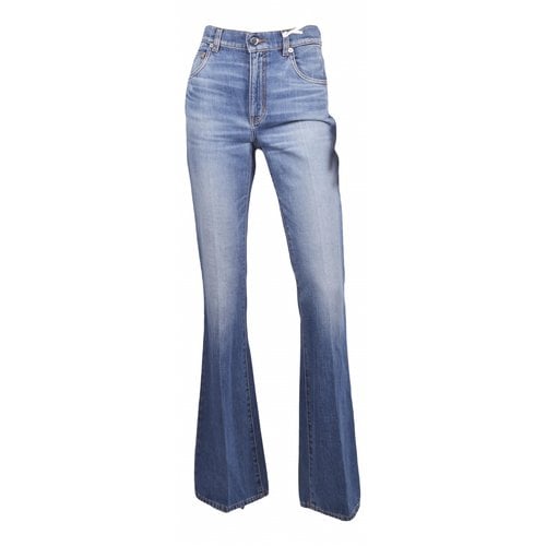Pre-owned Moschino Love Bootcut Jeans In Blue