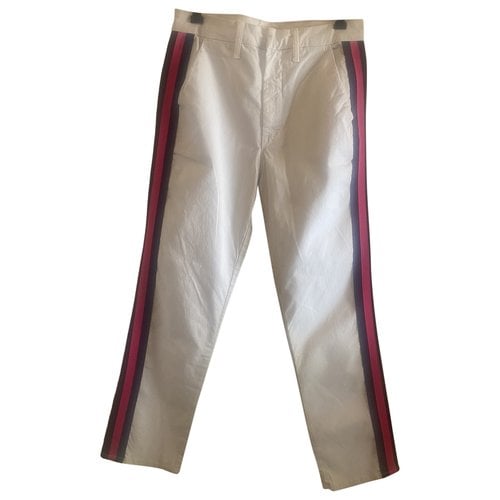 Pre-owned Mother Mchino Pants In White