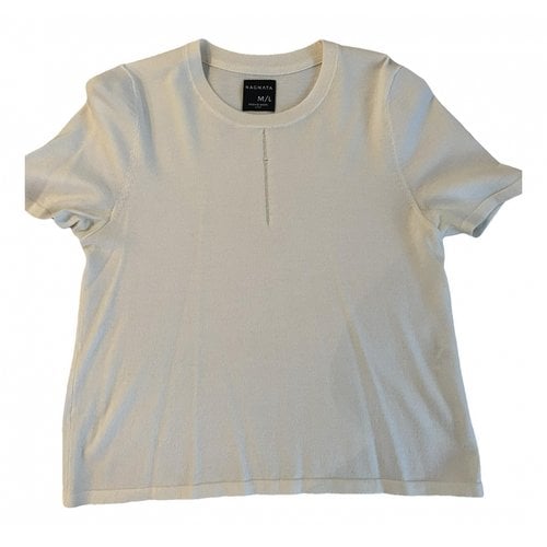 Pre-owned Nagnata Wool T-shirt In White