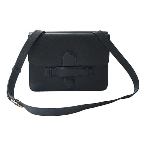 Pre-owned Celine Symmetrical Leather Crossbody Bag In Black