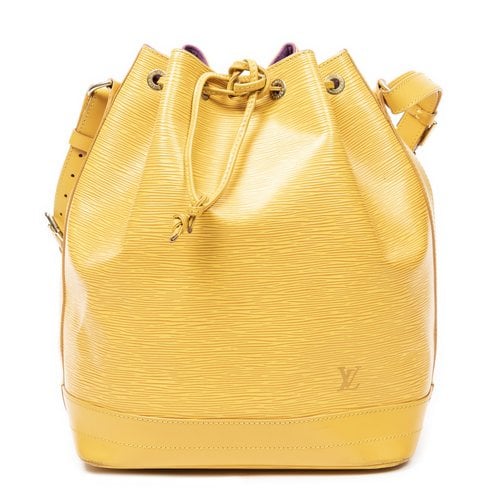 Pre-owned Louis Vuitton Néonoé Leather Handbag In Yellow