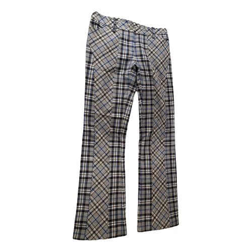 Pre-owned Patrizia Pepe Wool Trousers In Multicolour