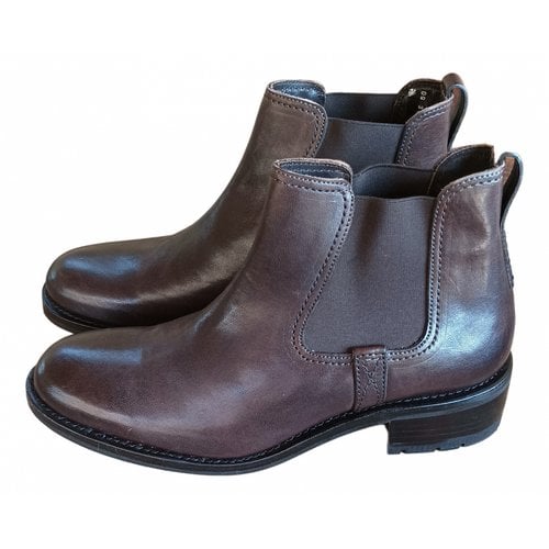 Pre-owned Heschung Leather Boots In Brown