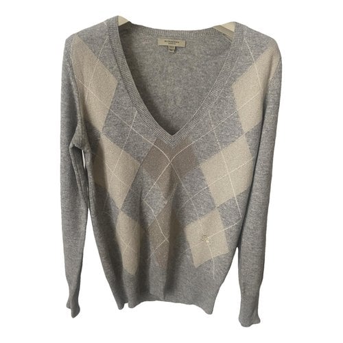 Pre-owned Burberry Cashmere Sweatshirt In Grey