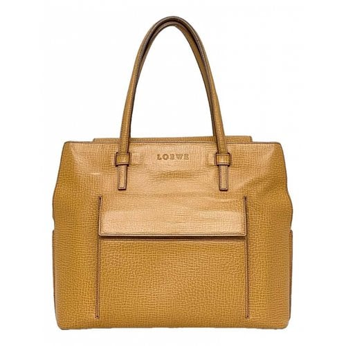 Pre-owned Loewe Leather Tote In Orange