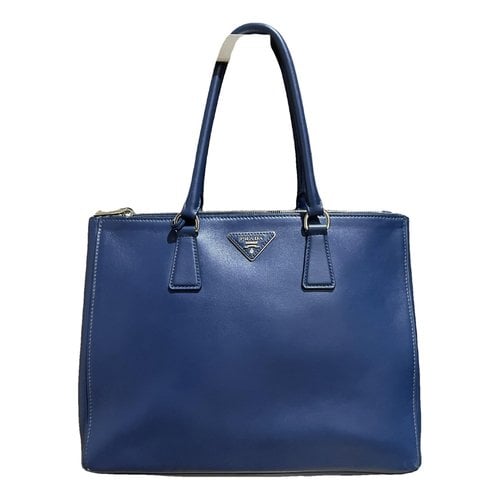 Pre-owned Prada Leather Bag In Blue