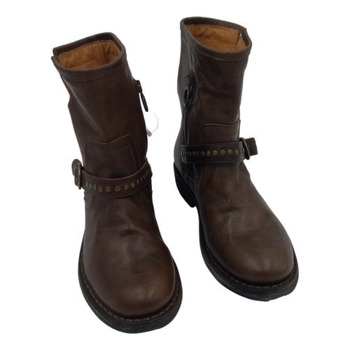 Pre-owned Fiorentini + Baker Leather Ankle Boots In Brown