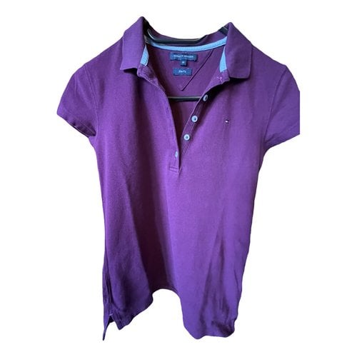 Pre-owned Tommy Hilfiger Polo In Purple