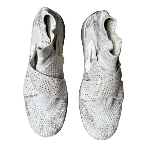 Pre-owned Nike Cloth Trainers In Silver