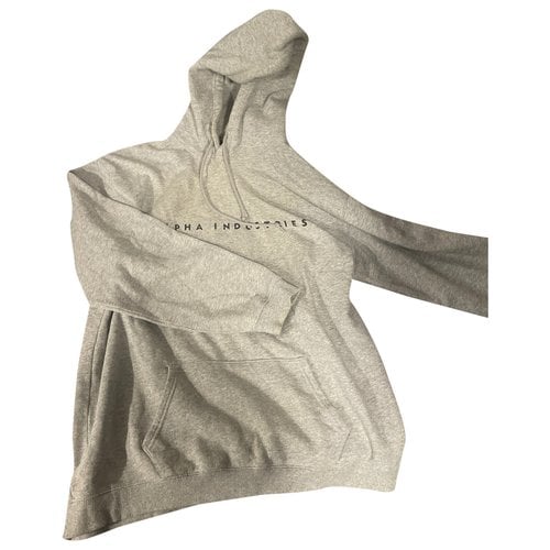 Pre-owned Alpha Industries Sweatshirt In Grey