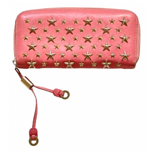 Pre-owned Jimmy Choo Leather Wallet In Pink