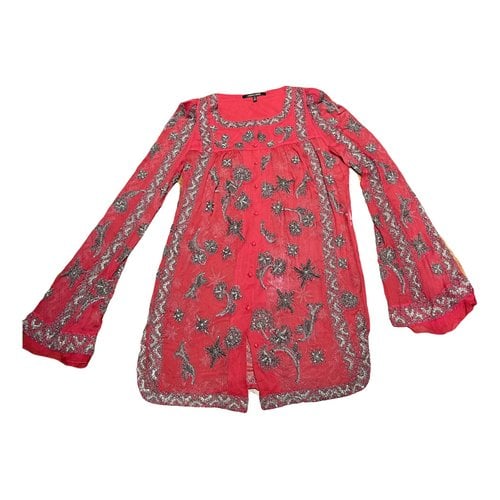 Pre-owned Roberto Cavalli Silk Shirt In Red