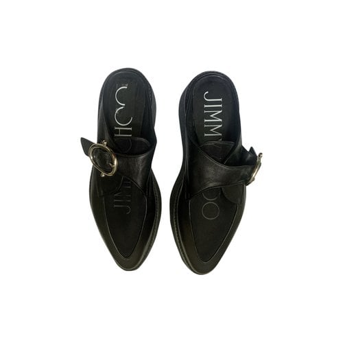 Pre-owned Jimmy Choo Leather Mules & Clogs In Black