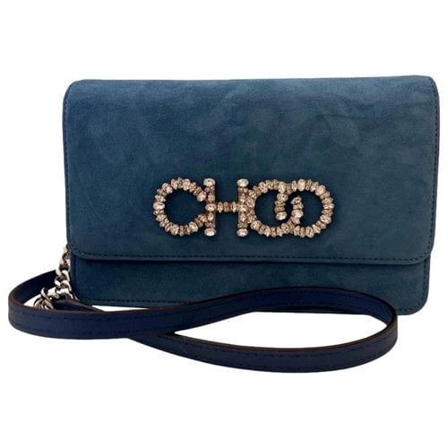 Pre-owned Jimmy Choo Leather Crossbody Bag In Blue