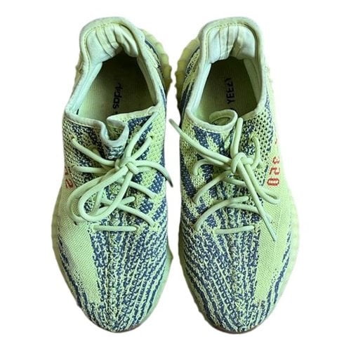 Pre-owned Yeezy X Adidas Boost 350 V1 Cloth Low Trainers In Green