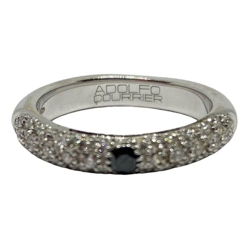 Pre-owned Adolfo Courrier White Gold Ring