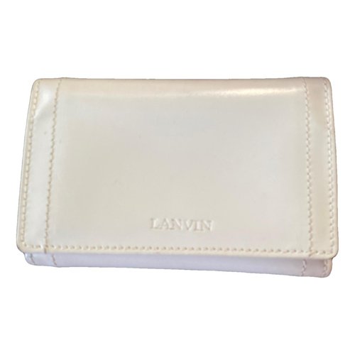 Pre-owned Lanvin Patent Leather Small Bag In White