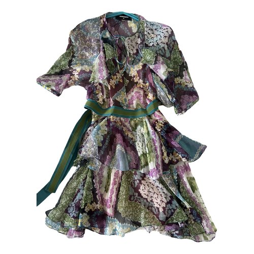 Pre-owned Dsquared2 Silk Mid-length Dress In Multicolour