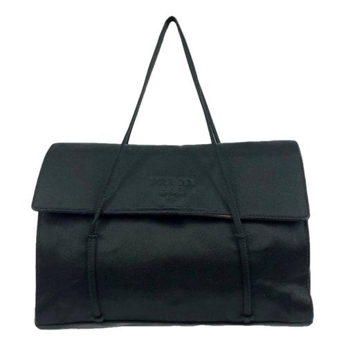 Pre-owned Prada Silk Handbag In Black
