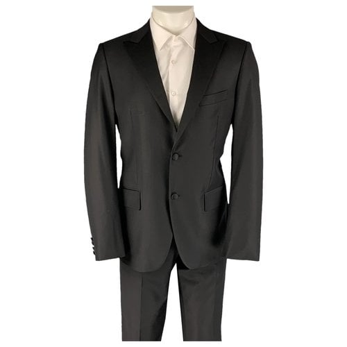 Pre-owned Calvin Klein Collection Wool Suit In Black