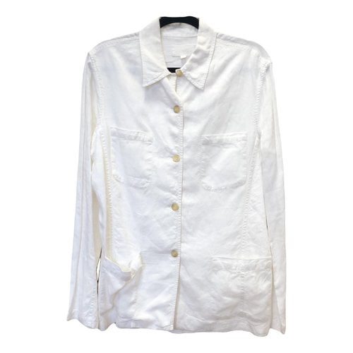Pre-owned Etro Linen Blazer In White
