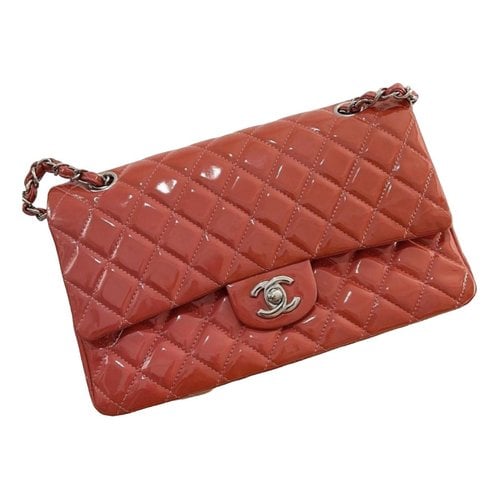 Pre-owned Chanel Timeless/classique Patent Leather Crossbody Bag In Red