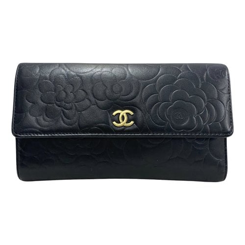 Pre-owned Chanel Leather Wallet In Black