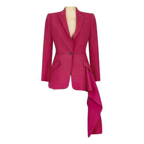 Pre-owned Alexander Mcqueen Suit Jacket In Pink