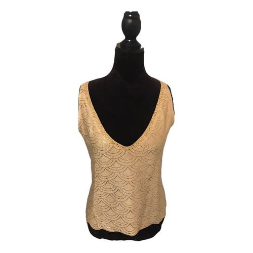 Pre-owned St John Blouse In Gold