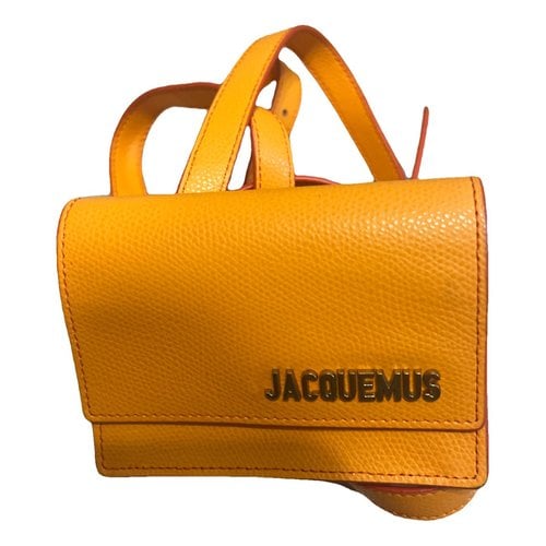 Pre-owned Jacquemus Le Bello Leather Mini Bag In Orange