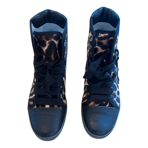 Pre-owned Lanvin Leather Lace Up Boots In Multicolour