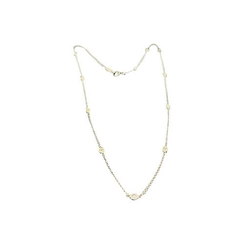 Pre-owned Tiffany & Co Elsa Peretti Platinum Necklace In White