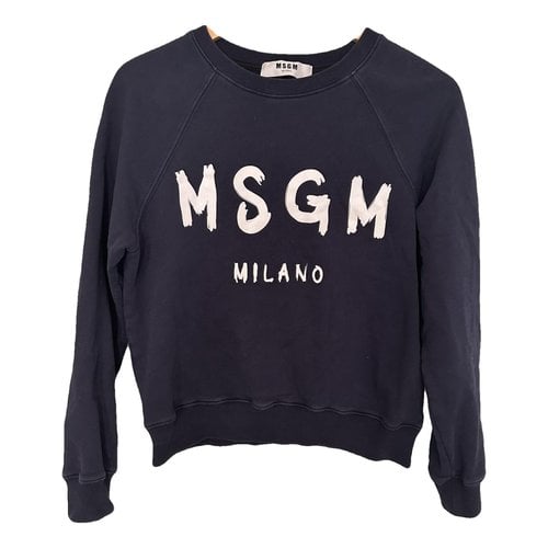 Pre-owned Msgm Jumper In Navy