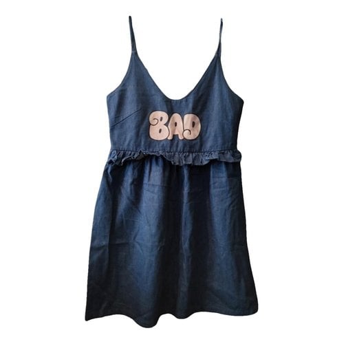 Pre-owned Lazy Oaf Mini Dress In Navy