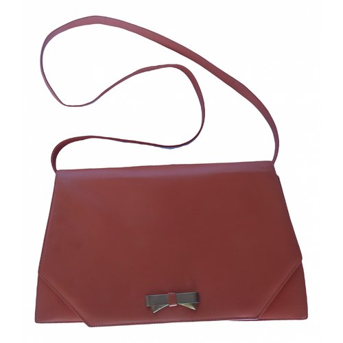 Pre-owned Bruno Magli Leather Handbag In Orange