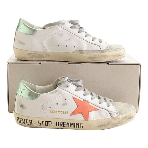 Pre-owned Golden Goose Leather Lace Ups In White