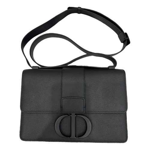 Dior 30 Montaigne Leather Crossbody Bag In Black