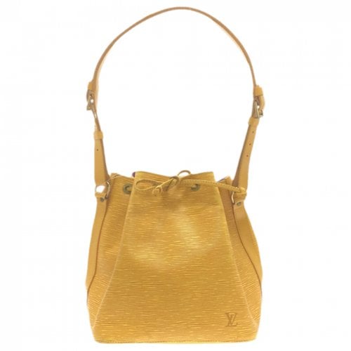 Pre-owned Louis Vuitton Noé Leather Handbag In Yellow