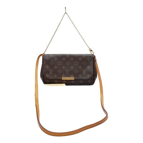 Pre-owned Louis Vuitton Favorite Leather Crossbody Bag In Brown