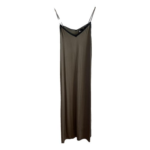 Pre-owned The Kooples Maxi Dress In Khaki