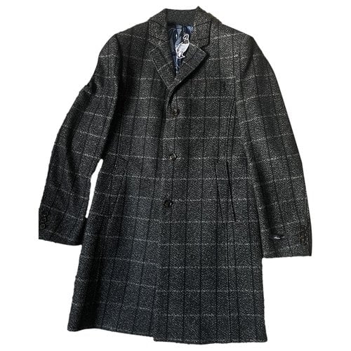 Pre-owned Ted Baker Wool Coat In Grey