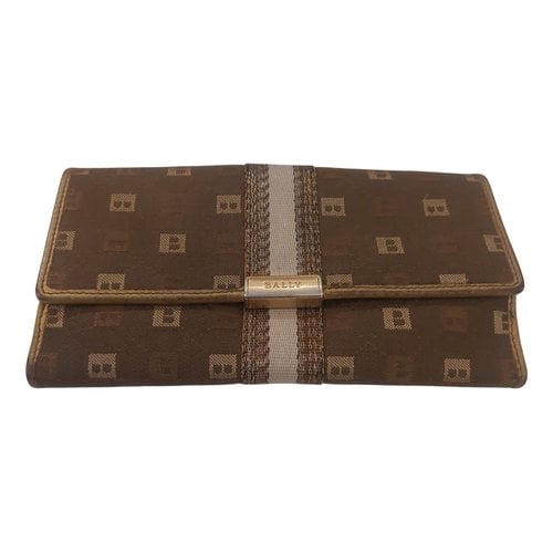 Pre-owned Bally Cloth Wallet In Brown