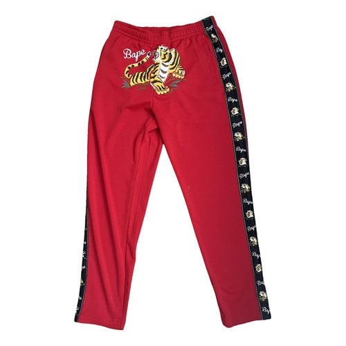 Pre-owned A Bathing Ape Trousers In Red